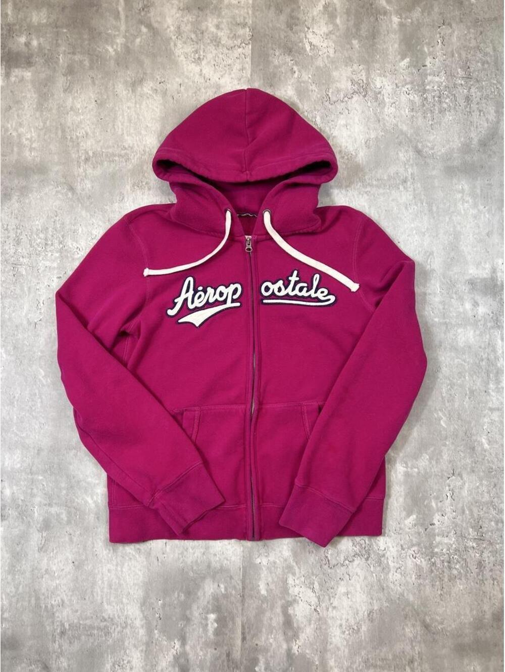 Y2K Pink Aeropostale Zip Up Hoodie XL